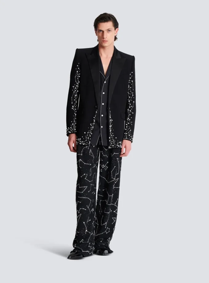 1-button jacket with Constellation embroidery 1-button jacket with Constellation embroidery