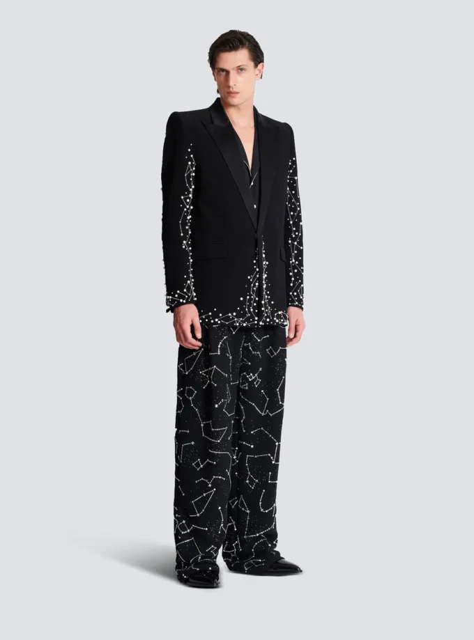 1-button jacket with Constellation embroidery 1-button jacket with Constellation embroidery