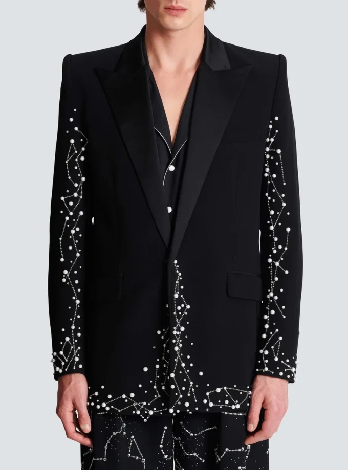 1-button jacket with Constellation embroidery 1-button jacket with Constellation embroidery