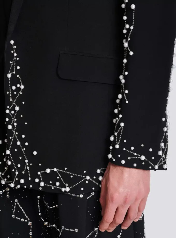 1-button jacket with Constellation embroidery 1-button jacket with Constellation embroidery