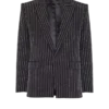 1-button wool jacket with crystal stripes 1-button wool jacket with crystal stripes
