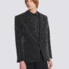 1-button wool jacket with crystal stripes 1-button wool jacket with crystal stripes