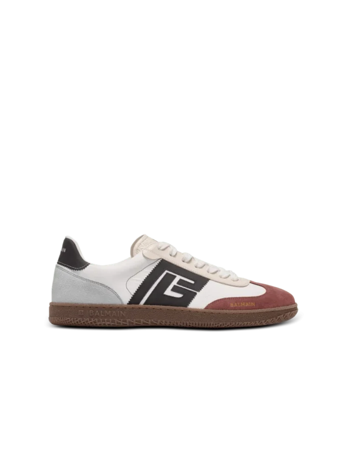 Balmain Swan suede and nylon trainers