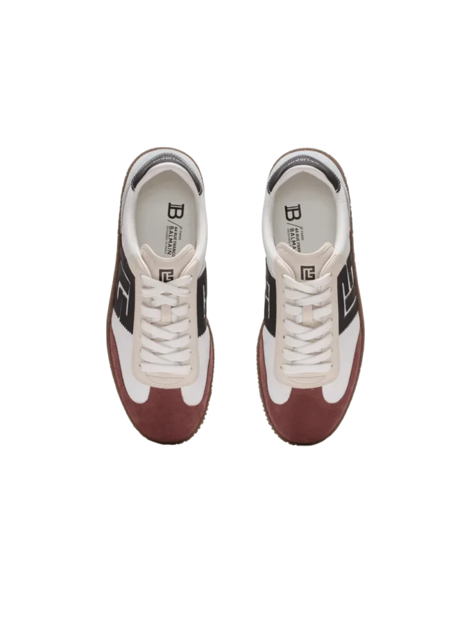 Balmain Swan suede and nylon trainers