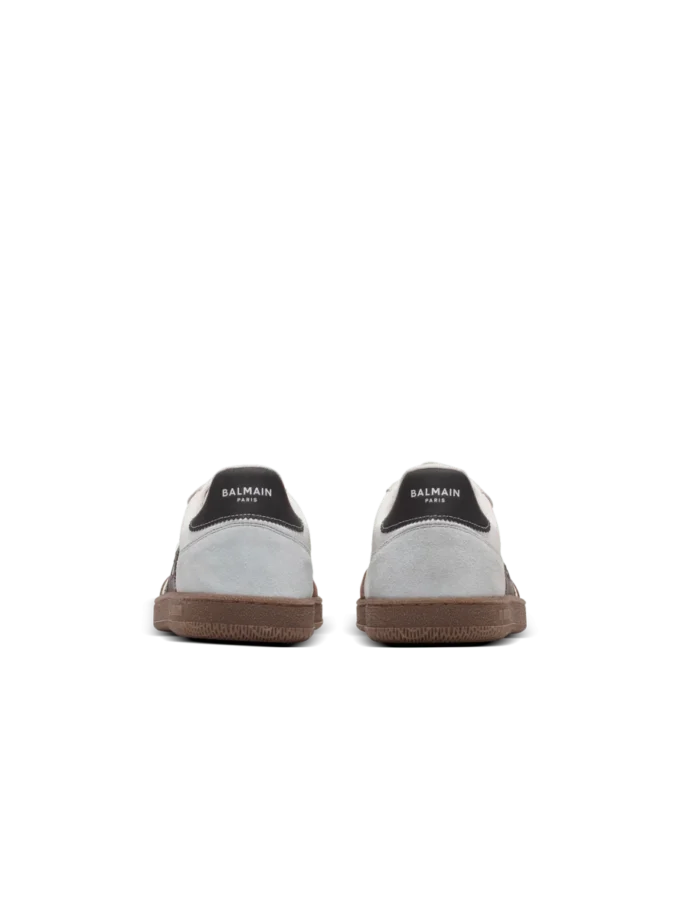 Balmain Swan suede and nylon trainers