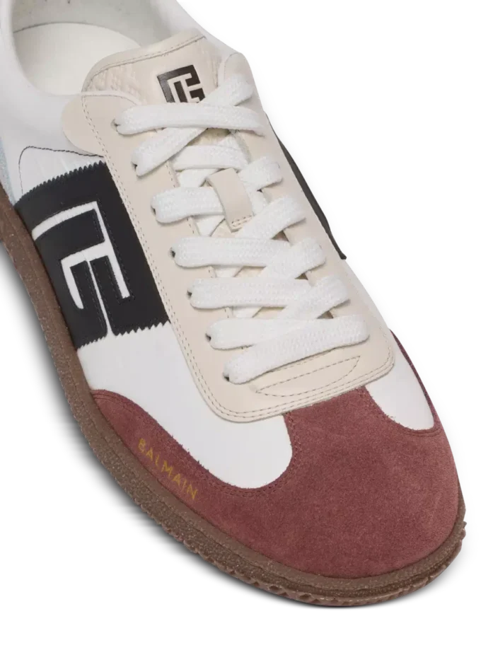 Balmain Swan suede and nylon trainers