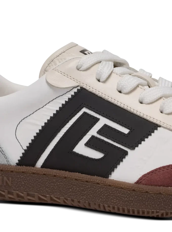 Balmain Swan suede and nylon trainers