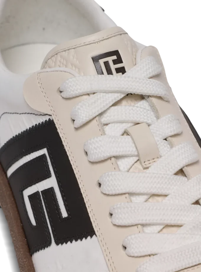 Balmain Swan suede and nylon trainers