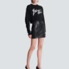 Cropped printed cotton sweatshirt Cropped printed cotton sweatshirt