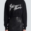 Cropped printed cotton sweatshirt Cropped printed cotton sweatshirt