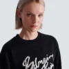 Cropped printed cotton sweatshirt Cropped printed cotton sweatshirt