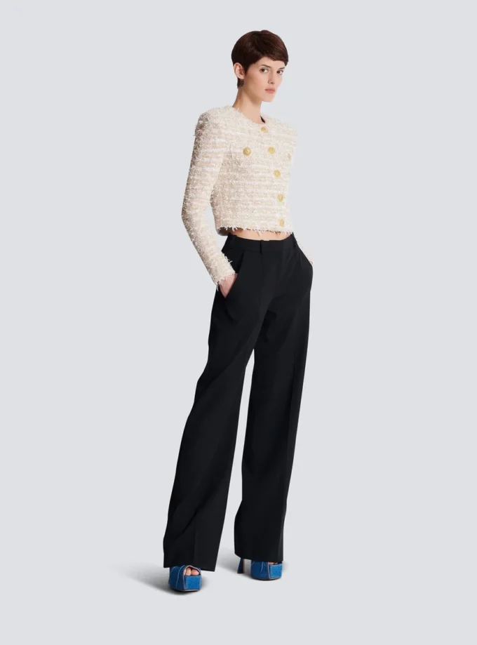 Cropped tweed jacket