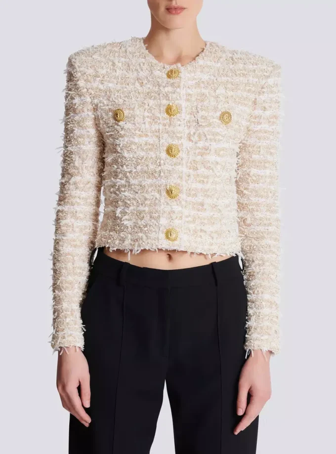 Cropped tweed jacket