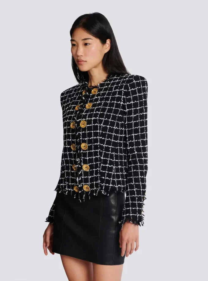 Cropped tweed jacket