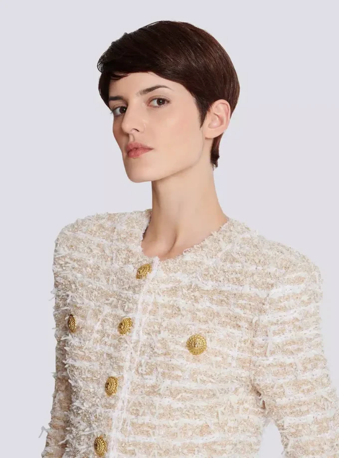 Cropped tweed jacket