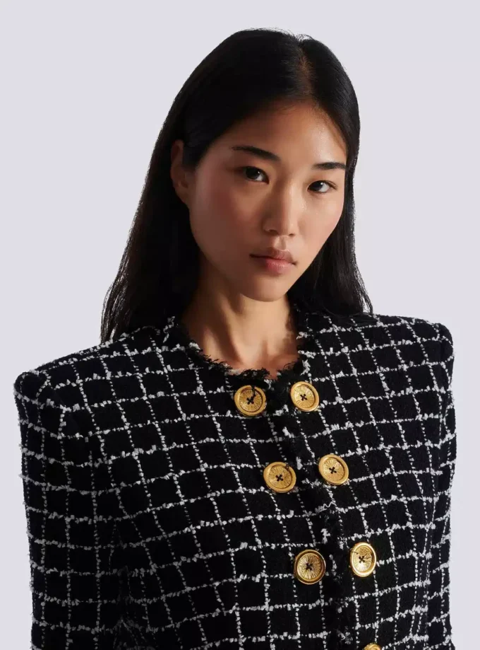 Cropped tweed jacket