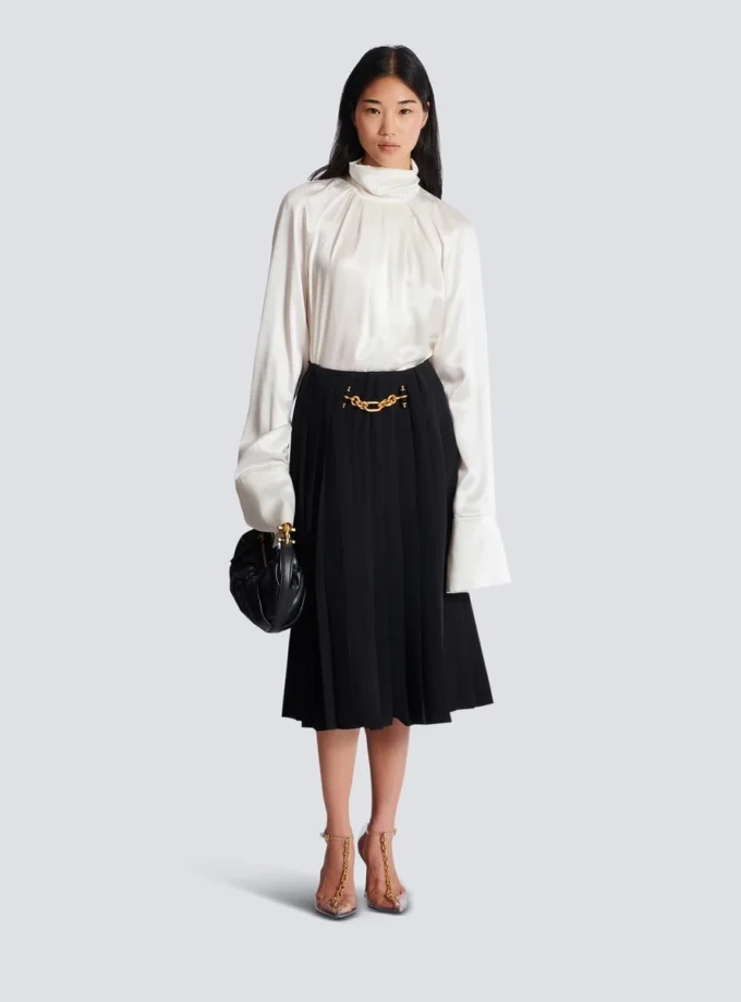 Draped silk blouse Draped silk blouse