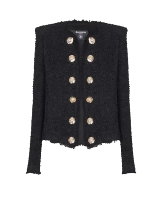 Edge-to-edge tweed jacket