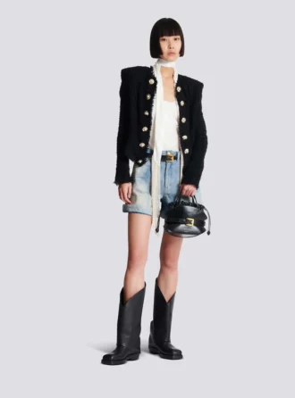 Edge-to-edge tweed jacket