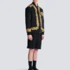 Embroidered cupro bomber jacket Embroidered cupro bomber jacket