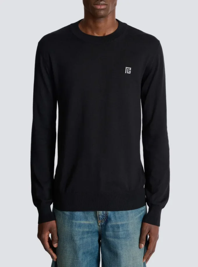 Fine silk and cotton jumper