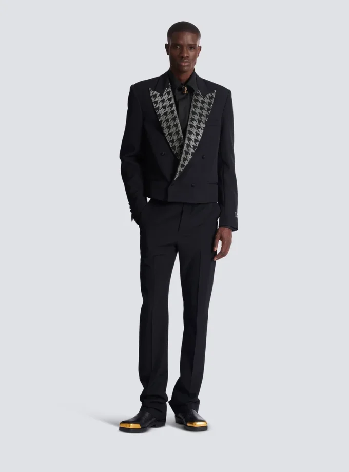 Grain de poudre jacket with crystals