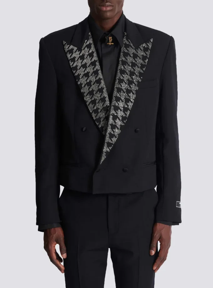 Grain de poudre jacket with crystals