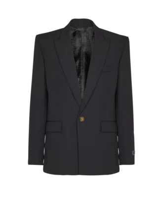 Grain de poudre wool 1-button jacket Grain de poudre wool 1-button jacket