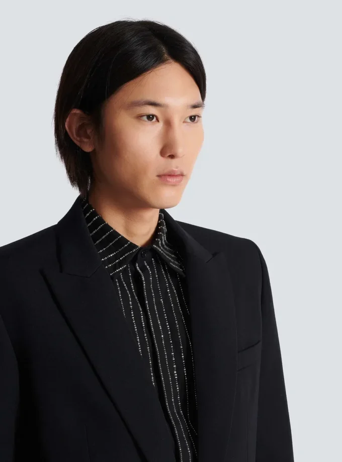 Grain de poudre wool 1-button jacket