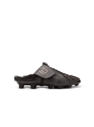 Half Time faux fur-lined mules with technical fabrics