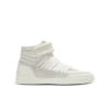 Leather Balmain Swan Mid-Top lace-up trainers