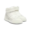 Leather Balmain Swan Mid-Top lace-up trainers