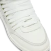 Leather Balmain Swan Mid-Top lace-up trainers