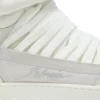 Leather Balmain Swan Mid-Top lace-up trainers