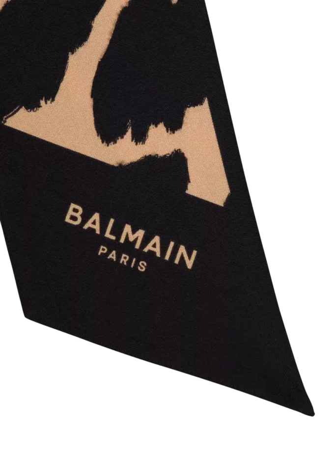 Leopard print silk bandana