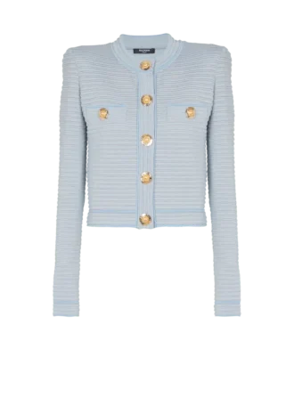 Long-sleeved textured knit cardigan Long-sleeved textured knit cardigan