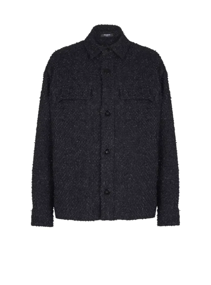 Monogram tweed overshirt