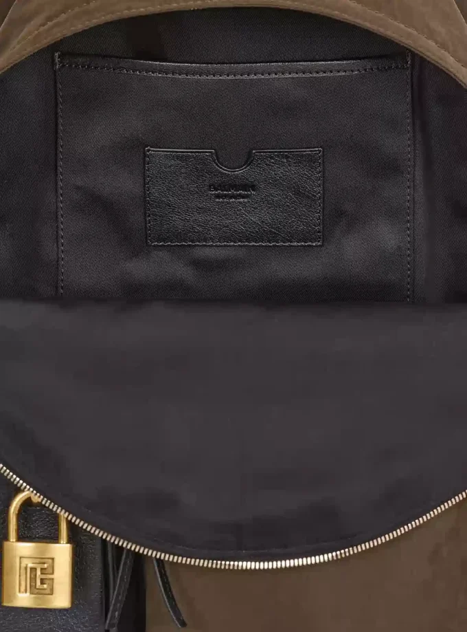 Pulse calfskin and nylon backpack