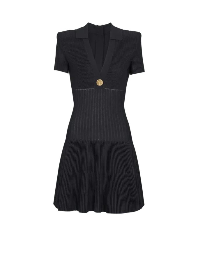 Short flared knit dress