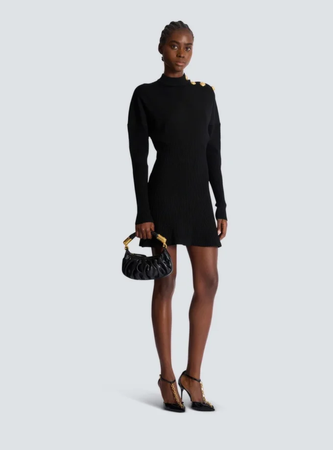 Short flared knit dress