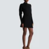 Short flared knit dress