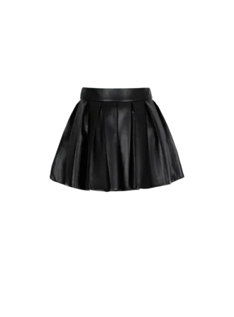 Short pleated faux leather skirt Short pleated faux leather skirt