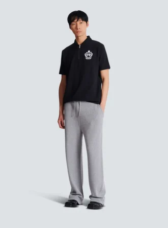 Short-sleeved College Emblem polo