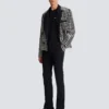 Straight-leg wool trousers with crystal embroidery Straight-leg wool trousers with crystal embroidery