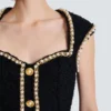 Tweed dress with pearl trim Tweed dress with pearl trim