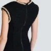 Tweed dress with pearl trim Tweed dress with pearl trim