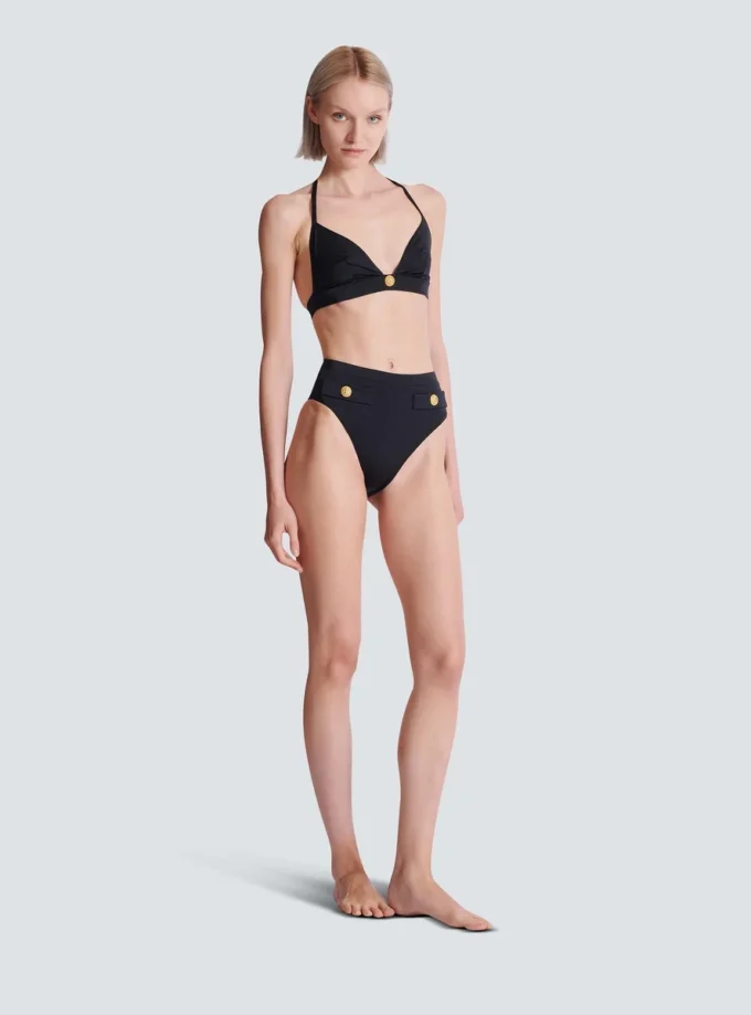 Two-piece swimsuit with buttons Two-piece swimsuit with buttons