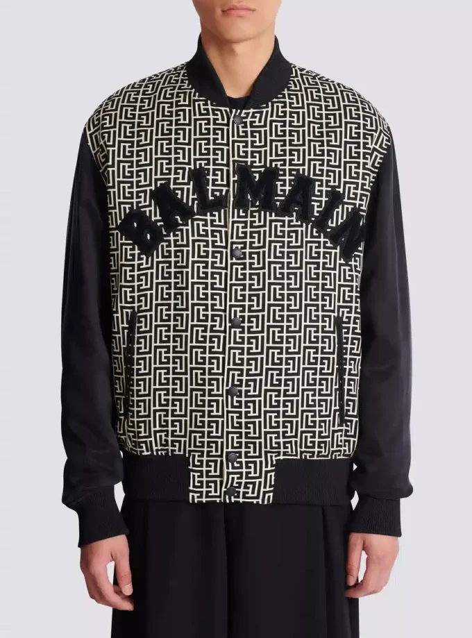 Varsity monogrammed jacket with patches