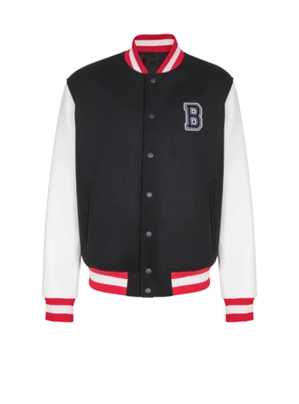 Varsity wool and faux leather jacket Varsity wool and faux leather jacket