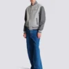 Wool and cashmere varsity jacket
